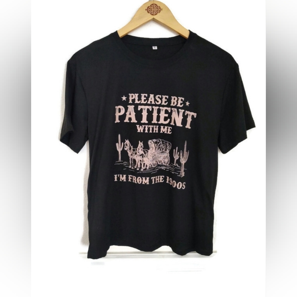 From The 1900's Black Tee Size L Unisex